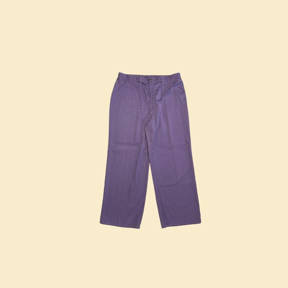 Vintage 70s/80s Moonshine purple pants, size 40 (40" waist) womens highrise pant